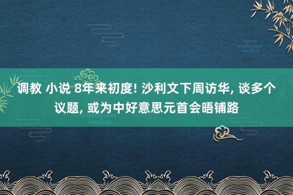 调教 小说 8年来初度! 沙利文下周访华, 谈多个议题, 或为中好意思元首会晤铺路